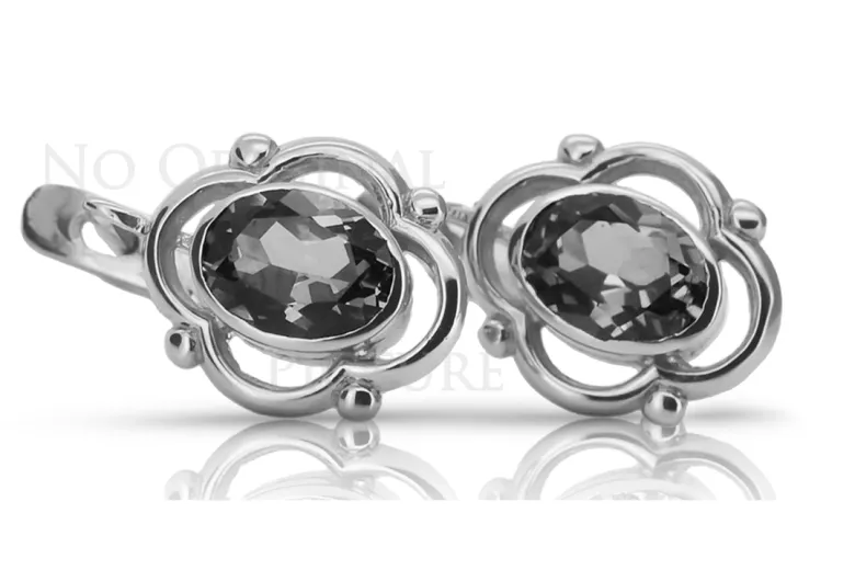 Boucles d'oreilles en argent sterling 925, Réglag vintage vec033s soviétique russe vec033s