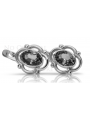 Boucles d'oreilles en argent sterling 925, Réglag vintage vec033s soviétique russe vec033s