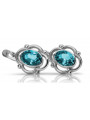 Pendientes de Plata 925 con Aguamarina estilo Vintage. vec033s