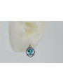 925 Sterling Silber Aquamarin Ohrringe Vintage Retro Schmuck	vec033s vec033s