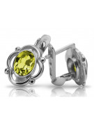 925 Sterling Silber Ohrringe mit Gelbem Peridot vec033s