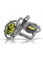 Pendientes de Plata 925 Vintage con Peridoto Amarillo vec033s