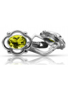 Pendientes de Plata 925 Vintage con Peridoto Amarillo vec033s