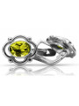 Pendientes de Plata 925 Vintage con Peridoto Amarillo vec033s