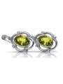 Pendientes de Plata 925 Vintage con Peridoto Amarillo vec033s