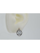 925 Sterling Silber Ohrringe mit Zirkonia - Russisch Sowjetisch. vec033s