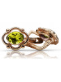 Sterling Silver Rose Gold Plated Peridot Earrings vec033rp