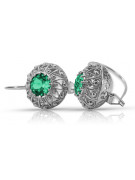 Sterling Silver 925 Emerald Drop Earrings vec002s