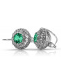 Sterling Silver 925 Emerald Drop Earrings vec002s