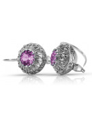 Boucles d'oreilles en argent sterling 925, Améthyste. vec002s