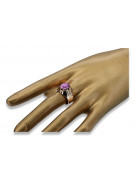 Russische sowjetische Rose 14 Karat 585 Gold Alexandrit Rubin Smaragd Saphir Zirkon Ring vrc016