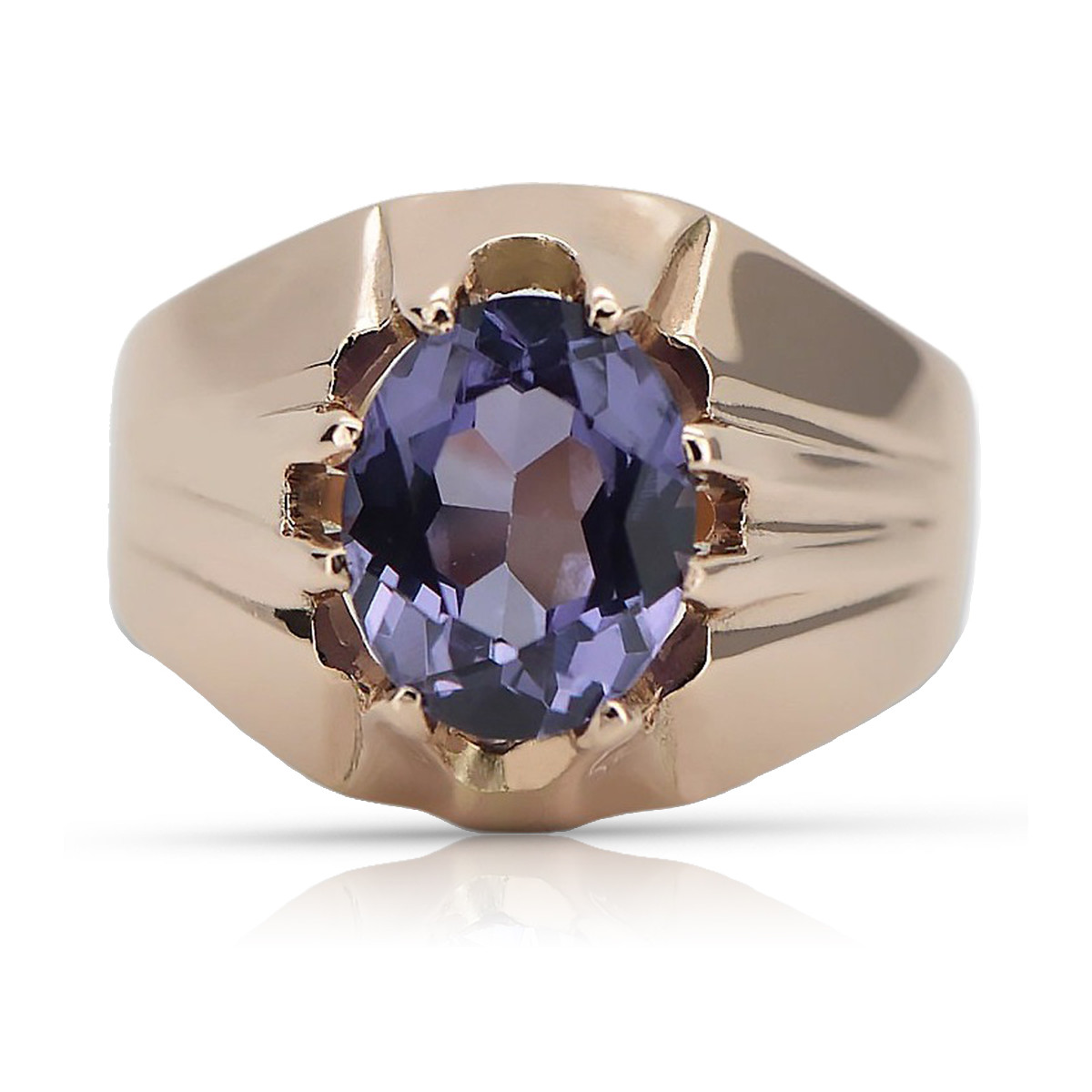 Rose soviétique russe 14k 585 or Alexandrite Ruby Emerald Sapphire Zircon ring vrc016