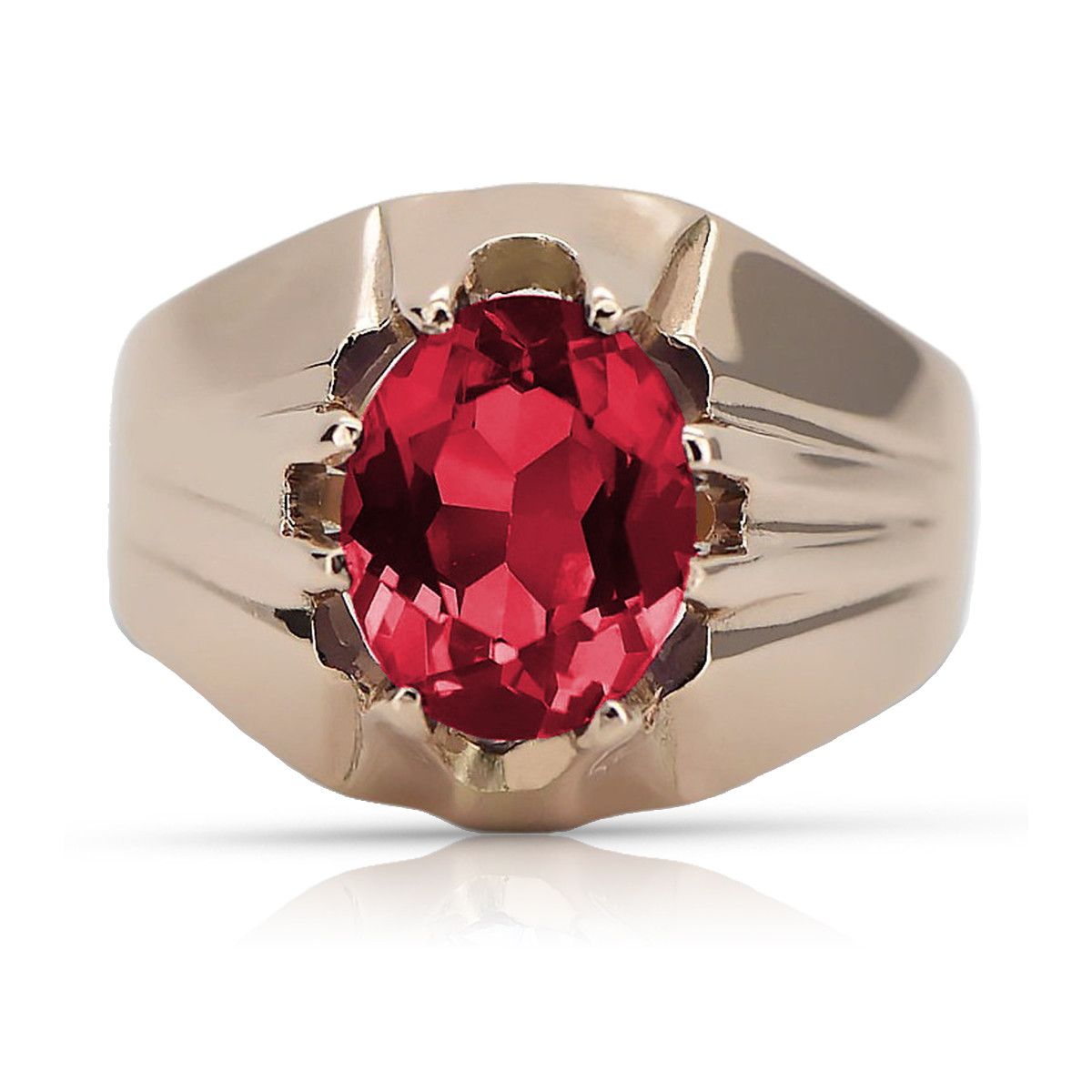 Russische sowjetische Rose 14 Karat 585 Gold Alexandrit Rubin Smaragd Saphir Zirkon Ring vrc016