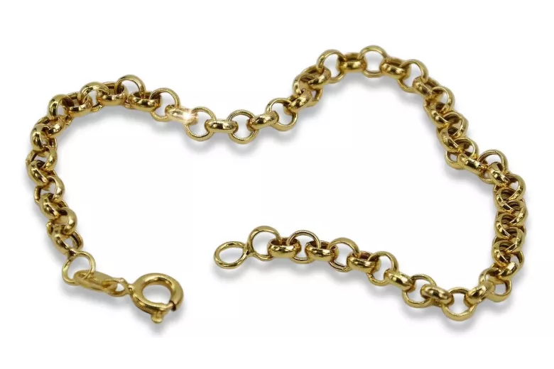 Bracelet en or jaune italien avec ancre Kenik Lady et pierres précieuses diverses cb025y