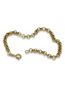 Italienisches Gelbgold Ankerarmband mit verschiedenen Steinen cb025y