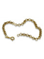 Bracelet en or jaune italien avec ancre Kenik Lady et pierres précieuses diverses cb025y