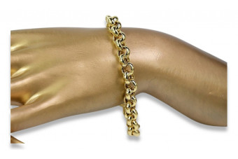 Bracelet en or jaune italien avec ancre Kenik Lady et pierres précieuses diverses cb025y