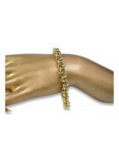 Bracelet en or jaune italien avec ancre Kenik Lady et pierres précieuses diverses cb025y