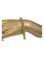 Italienisches Gelbgold Ankerarmband mit verschiedenen Steinen cb025y