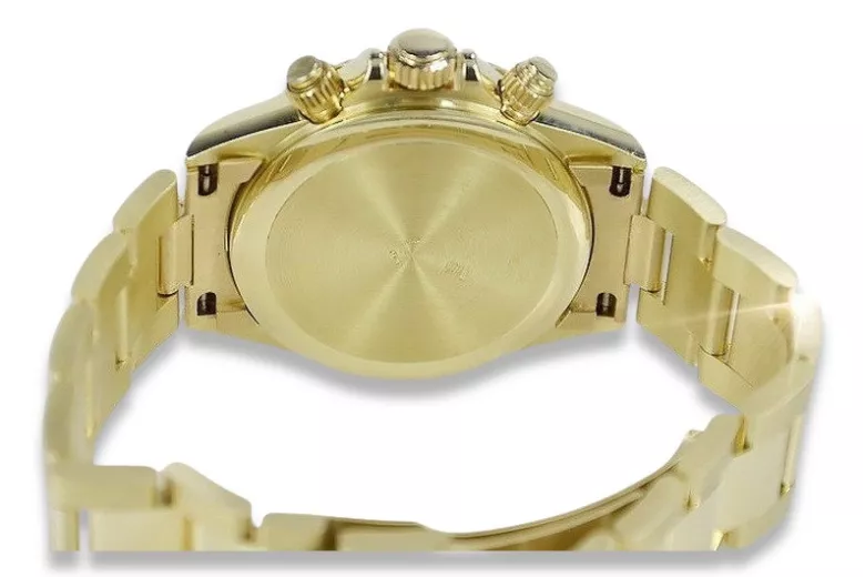 Goldene Herrenuhr Geneve ★ zlotychlopak.pl ★ Gold Reinheit 585 333 Niedriger Preis!