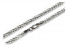 14K White Gold Gourmette Cuban Link Chain - Various Sizes and Widths cc001w