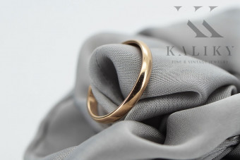 Оригинальное винтажное розовое золото 14к 585 без камней - уникальное свадебное кольцо vwr001 vwr001