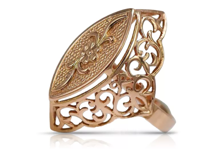 Russisch Sowjet rosa 14 Karat 585 gold Vintage Ring vrn016