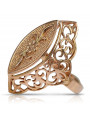 Russisch Sowjet rosa 14 Karat 585 gold Vintage Ring vrn016