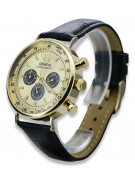 Reloj Geneve de hombre en oro amarillo de 14 quilates mw012y-gb