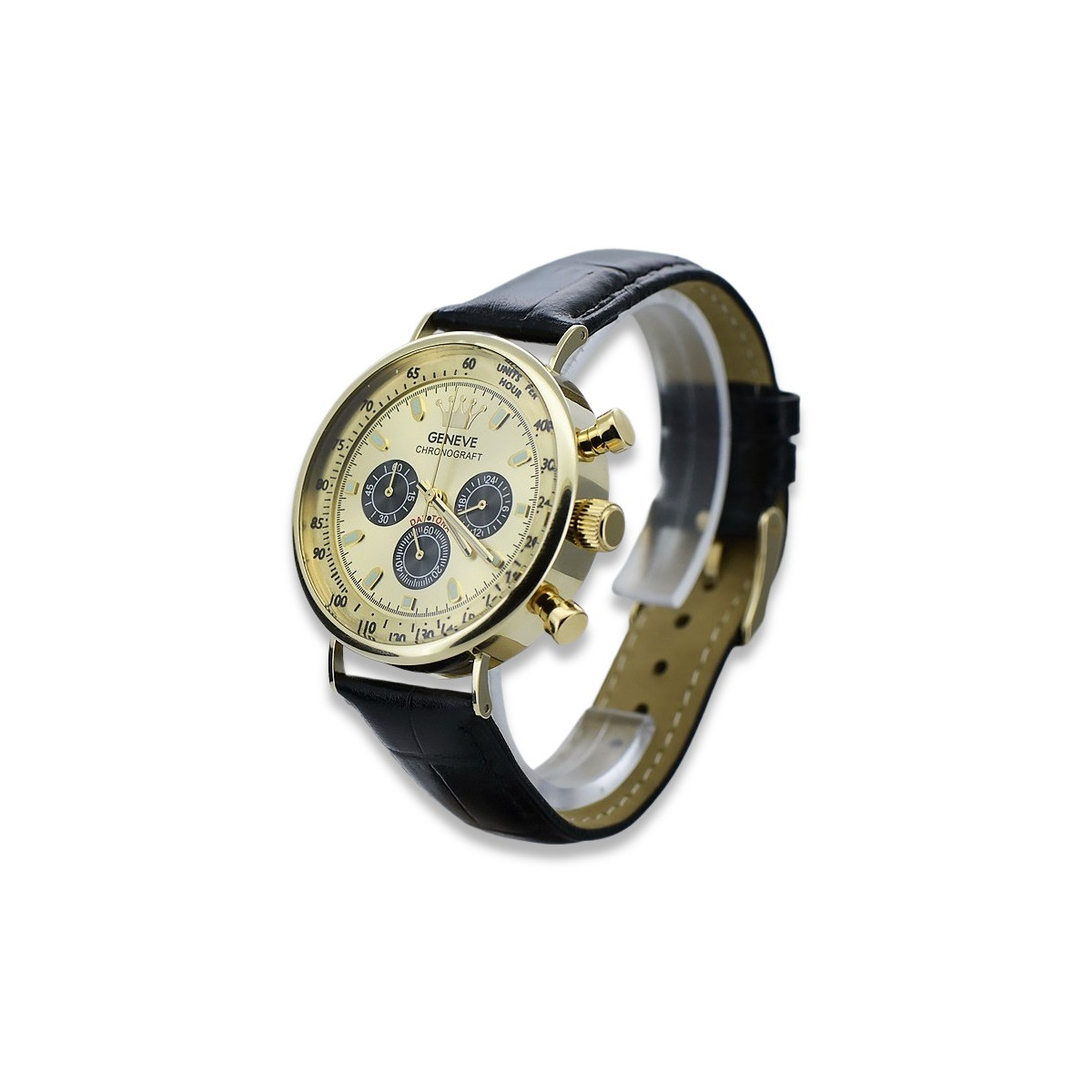 Reloj Geneve de hombre en oro amarillo de 14 quilates mw012y-gb