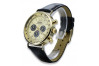 14K Yellow Gold Diamond Men's Geneve Watch mw012y-gb