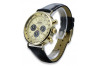 Reloj Geneve de hombre en oro amarillo de 14 quilates mw012y-gb