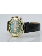 Reloj Geneve de oro amarillo de 14 quilates, para hombre mw012y-gr