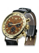 Reloj Geneve de oro amarillo de 14 quilates para hombre mw012y-br