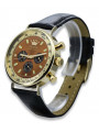 Reloj Geneve de oro amarillo de 14 quilates para hombre mw012y-br