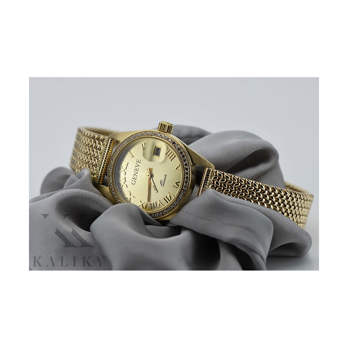 Reloj de oro para hombre Geneve ★ zlotychlopak.pl ★ Pureza de oro 585 333 Precio bajo!