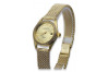 Reloj de pulsera de dama en oro amarillo 14k 585 Geneve lw078ydg&lbw003y