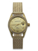 Goldene Herrenuhr Geneve ★ zlotychlopak.pl ★ Gold Reinheit 585 333 Niedriger Preis!