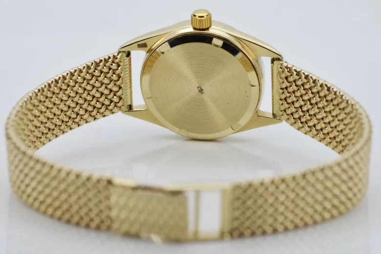 Gold men's watch Geneve ★ zlotychlopak.pl ★ Gold purity 585 333 Low Price!