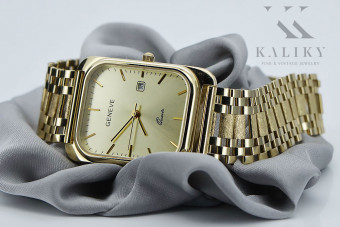 Reloj de Hombre en Oro Amarillo de 14k con Pulsera Geneve mw001y&mbw001y