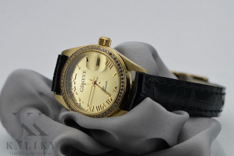 Reloj de dama Geneve de 14 quilates en oro amarillo lw078ydg