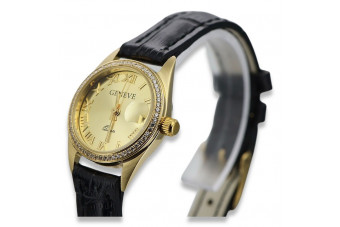 Reloj de dama Geneve de 14 quilates en oro amarillo lw078ydg