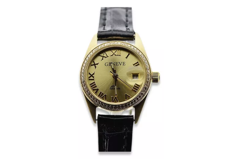 14 Karat Gelbgold Geneve Uhr, Gol lw078ydg