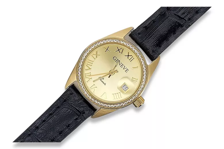 14 Karat Gelbgold Geneve Uhr, Gol lw078ydg