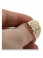 Anillo Oro Rosa 14k, Signet Hombre. csn007rwy