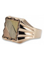 14K Rose Gold Men's Signet Ring, No Stones csn006r