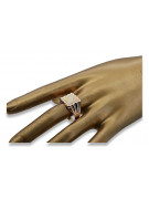 Anillo de sello para hombre, oro rosa 14K, sin piedras csn006r