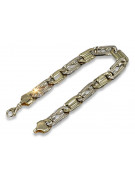 Bracelet en Or Jaune 14K avec Diamants Taille Brillant cb040yw