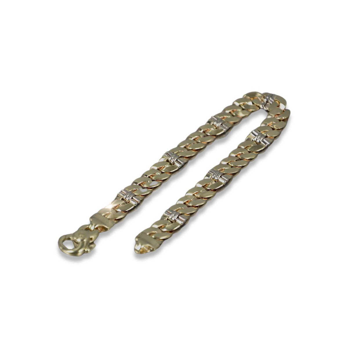 Bracelet en Or Jaune 14K avec Taille de Diamant - 9 mm cb041yw