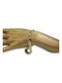 Brazalete de oro amarillo italiano de 14k con corte de diamante cb041yw